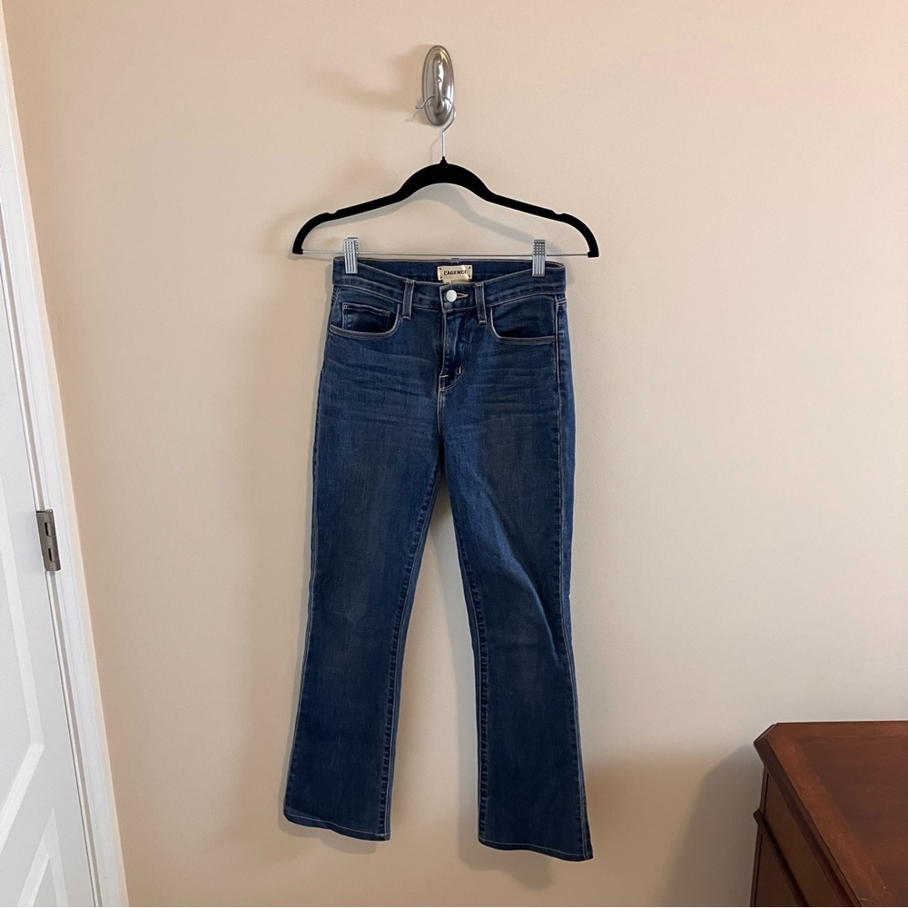 NWOT L'AGENCE Ruth Straight-Leg Cropped Jean in Lacerta Size 24